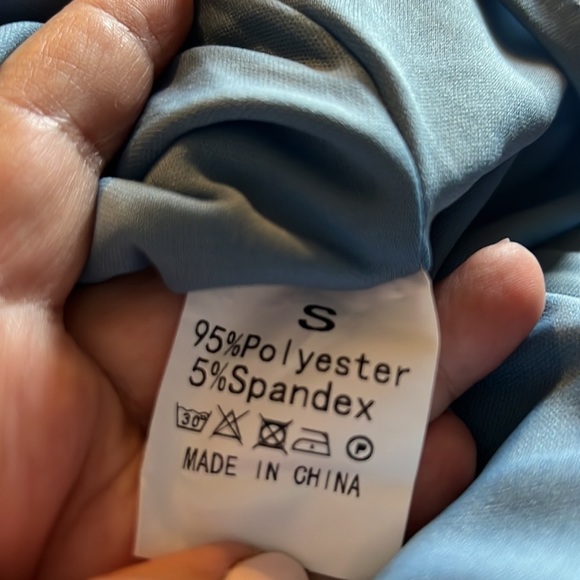 TikTok famous Ruffled layer long sleeve open back swing‎ mini dress Small - Picture 15 of 15